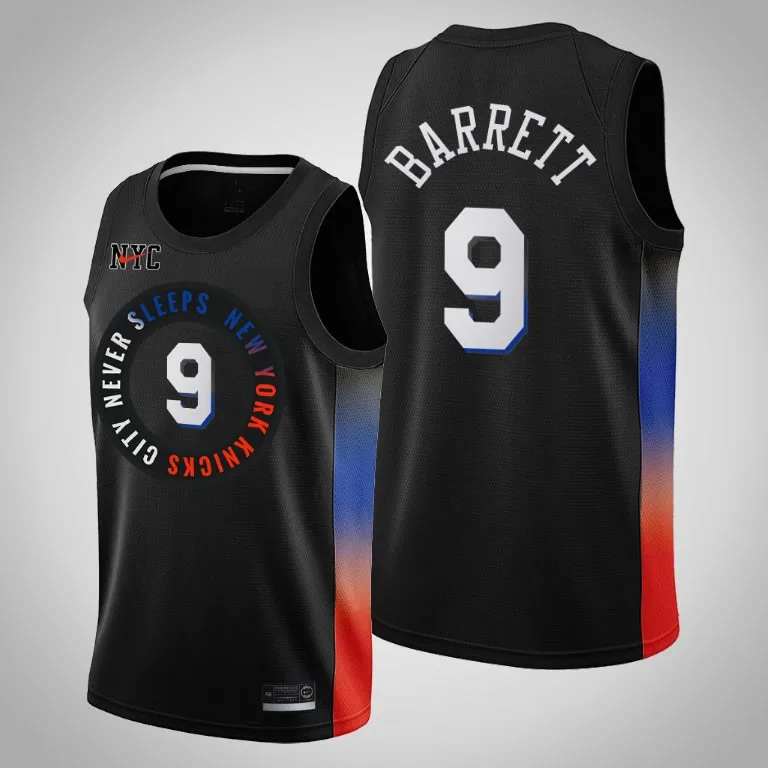 

2020-21 season latest new york city knicks city edition 33 Patrick Ewing 9 R.J Barrett basketball jerseys