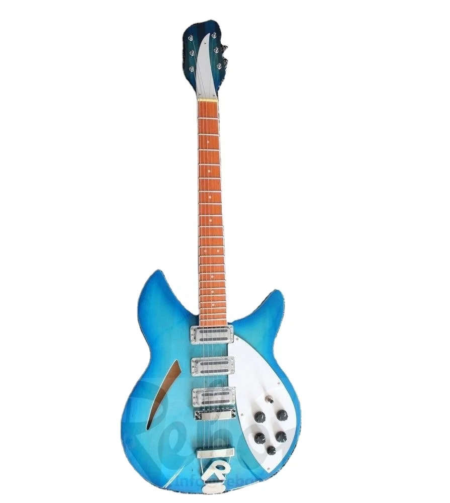 Weifang Rebon 6 String  Ricken 360 Electric Guitar/electrica Guitarra in Blue Sunburst Colour