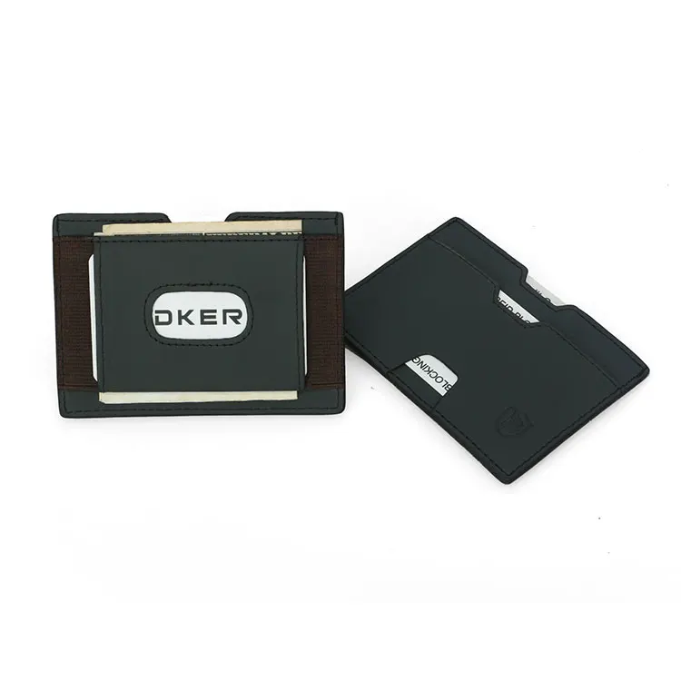 

Wholesale New Custom Genuine Leather Rfid Blocking Id Card Holder For Mens Casual Wallets, Customized color