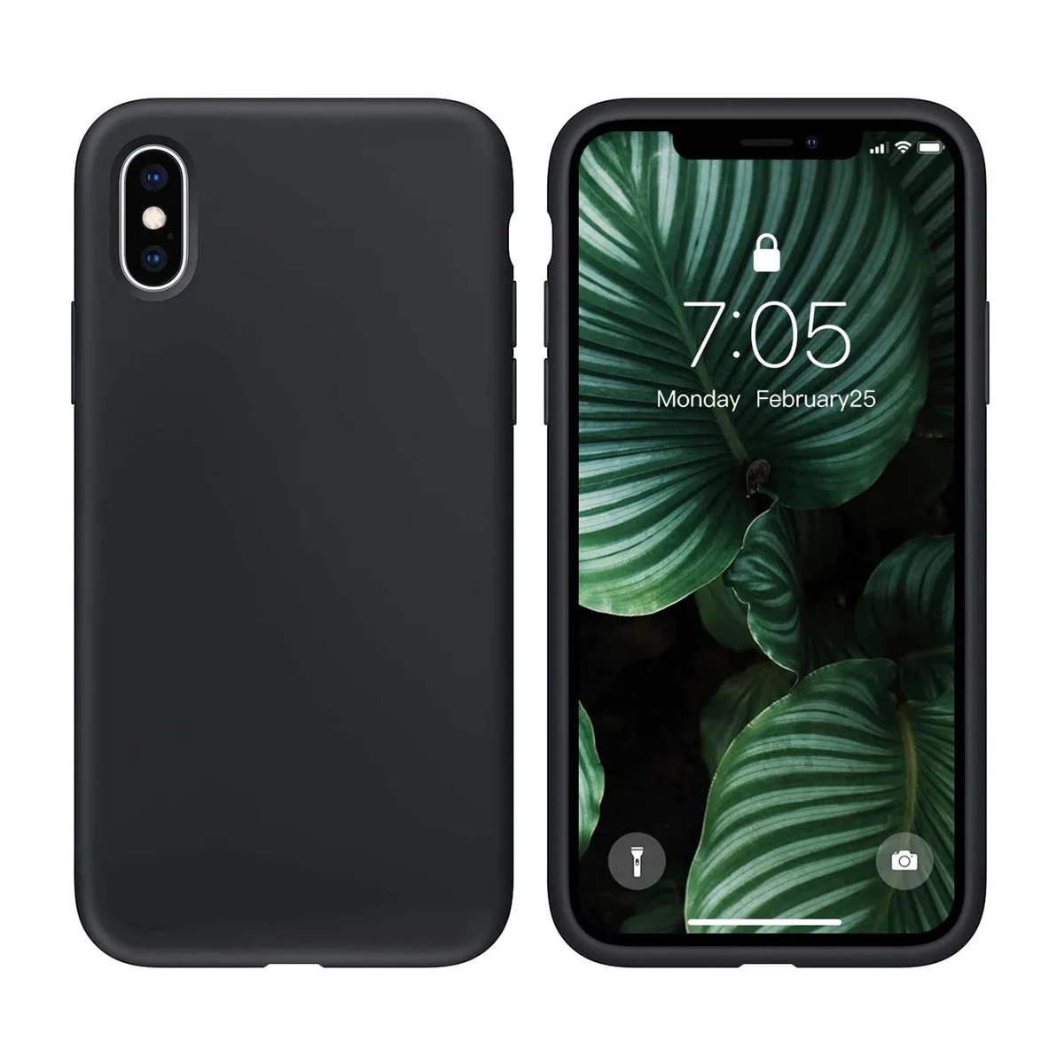 

Matte Thin Plain Soft Anti-fingerprint Raised Lip TPU Phone Case Cover For Apple iPhone 11 12 Pro Max Xs XR 7 8 Plus, Black side