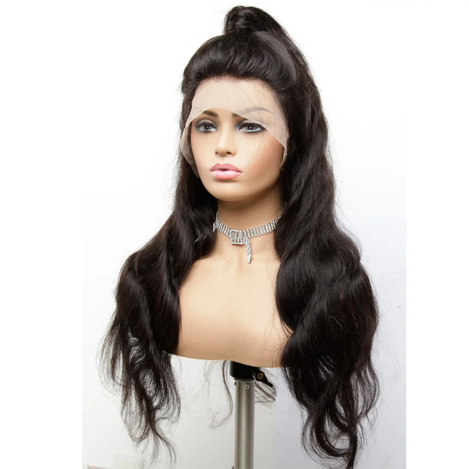

Wig Human Hair Virgin Brazilian Natural 100% Lace Front Wigs Body Wave, Transparent Ali Hair Queen Like Virgin Wigs With Frontal