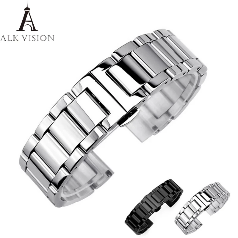 

Stainless Steel WatchBand men's bracelet for watches ladies wrist watches Butterfly buckle 18 20 22 24mm watch strap