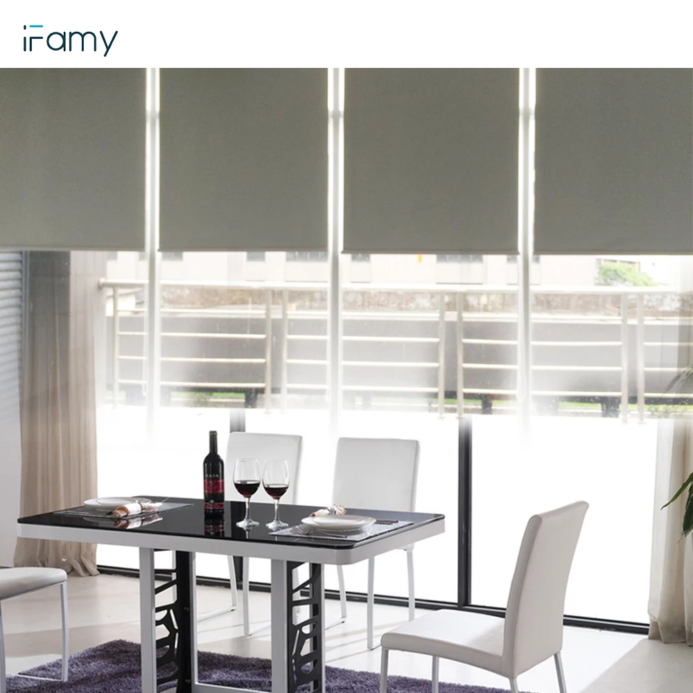 

Apartment double-sided scraping one way vision roller shades blackout blinds