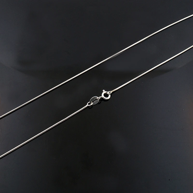 

JZSL-005 925 silver chain necklace for man woman 0.3 width round snake chain