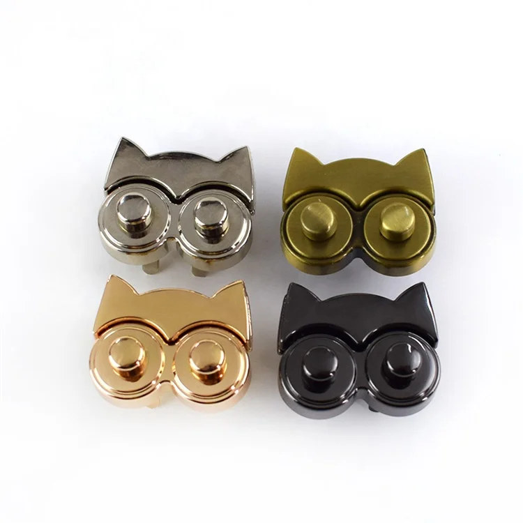 

Meetee KY888 Owl Alloy Twist Turn Lock Women Bag Lock Snap Bag Decorative Buckles Clasps Closure DIY Hardware Accessories