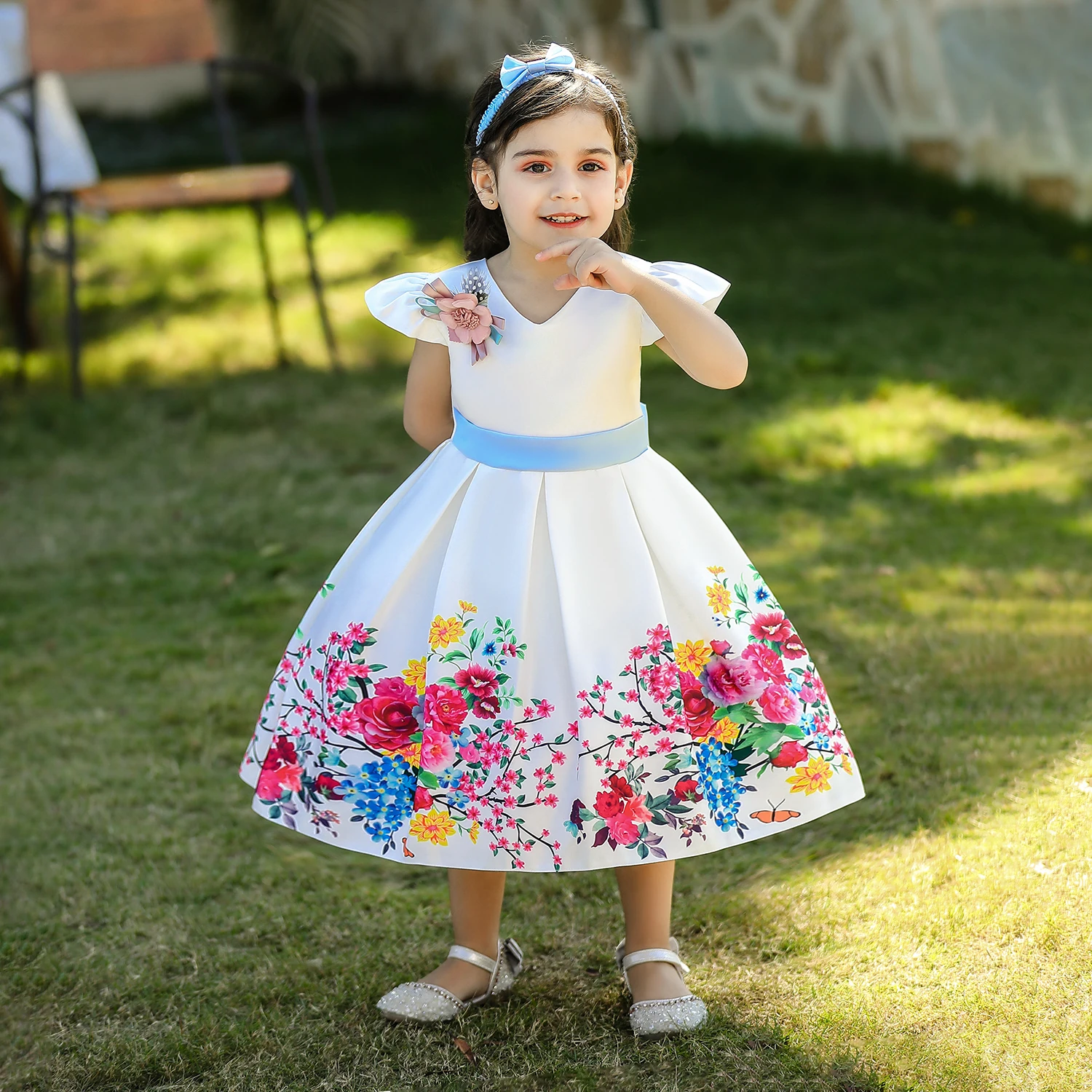 

fancy flower baby kids dress for kids fancy flower girl dresses wedding kids party