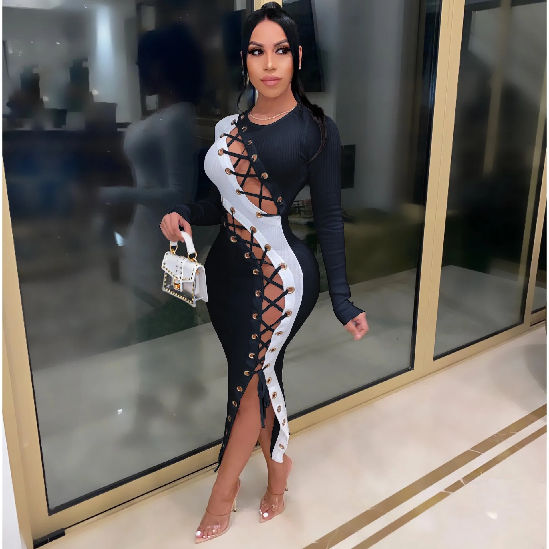 

selling vestidos de fiesta long sexy bodycon sweater dress party club casual dresses, Customized color