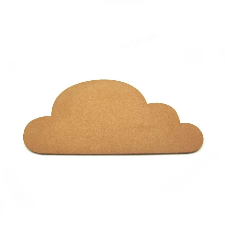 
10mm thick x 600mm x 300mm Cloud Shaped Unframed Natural Cork Board for wall bulletin 