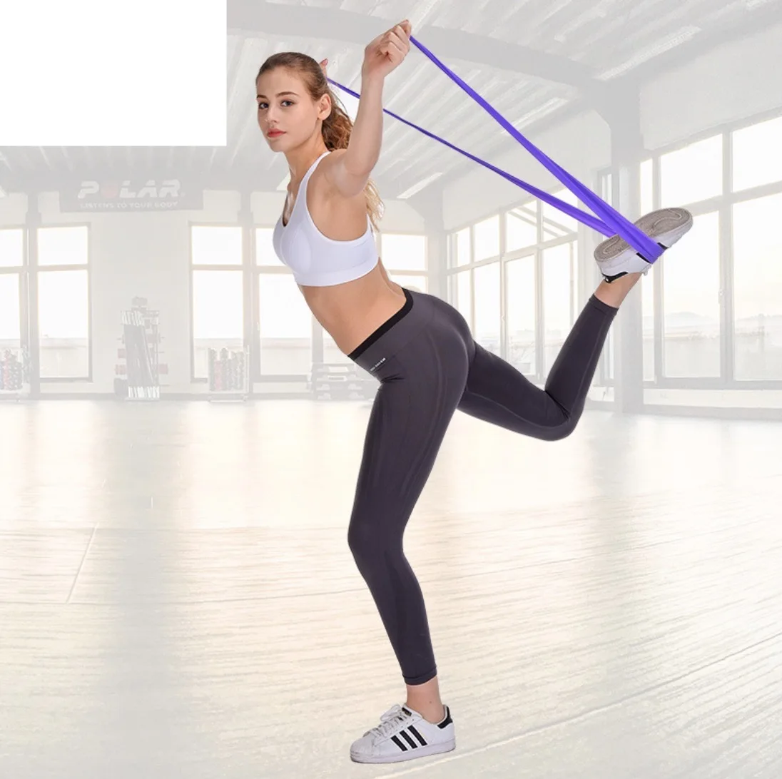 

Various Colors Ready Stock Gym Sports Exercise Stretch Elastic Latex-free TPE Resistance Band For Dancing,Yoga Exercise, 7 colors or customized