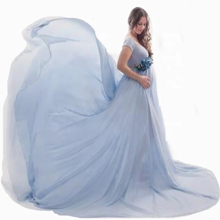 

ropa de mujer Maternity + Clothing Gown Dresses For Photography Pregnant Pregnancy Maternity Photo Shoot Dresses Props, As pictures