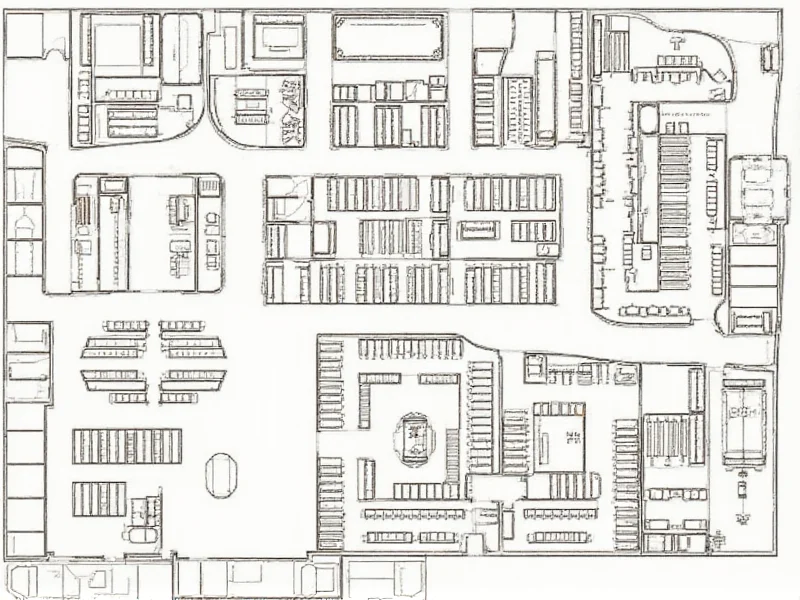 Joann store layout showing fabric aisles and crafting sections