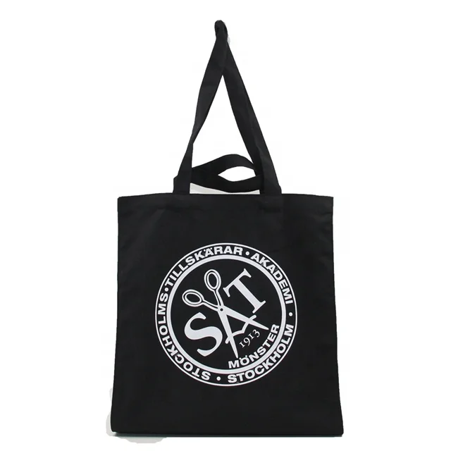 

High quality black canvas bag cotton canvas tote