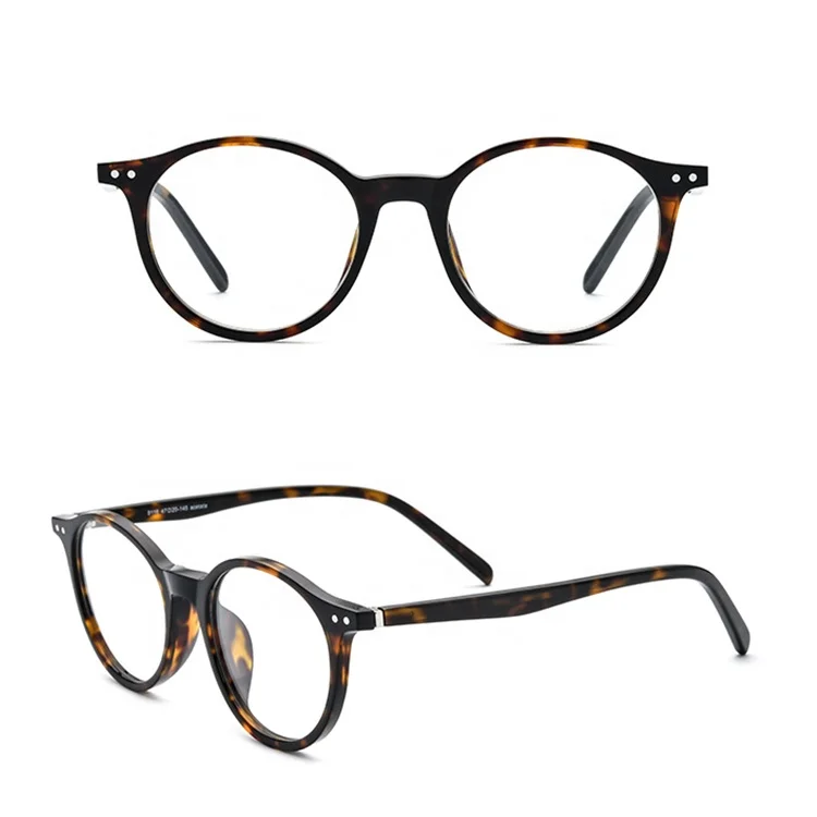 

Colorful Frame Gafas Redondas Design Comfortable Acetate Eye Glasses BR19116, Shown