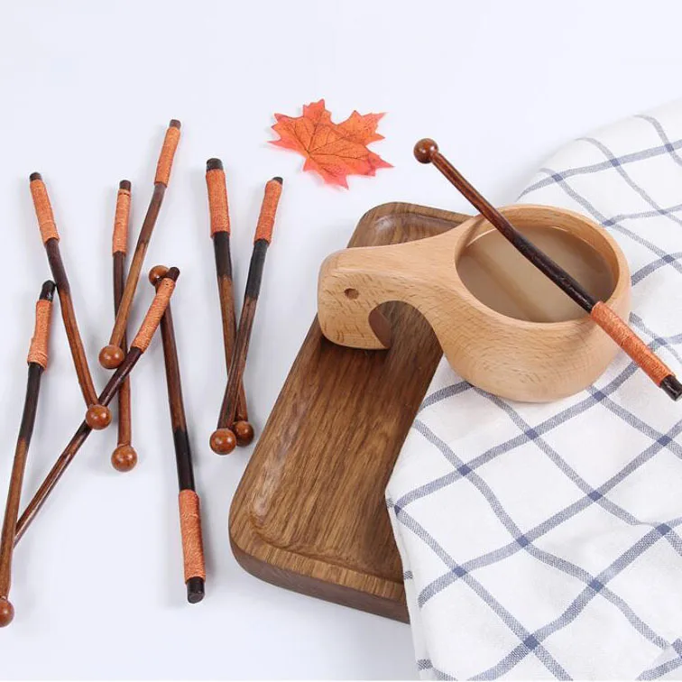 

Bar Tools Accessory Cocktail Milk Coffee Drinks Stirrers Wooden Reusable Stirring Sticks Mixing Picks