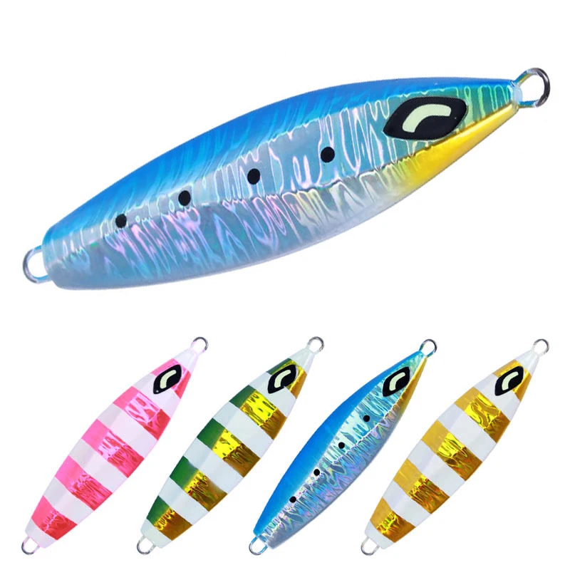 

In Stock 200g New Design High Quality Strong Glow Fishing Slow Jig Lure Slow Jigging