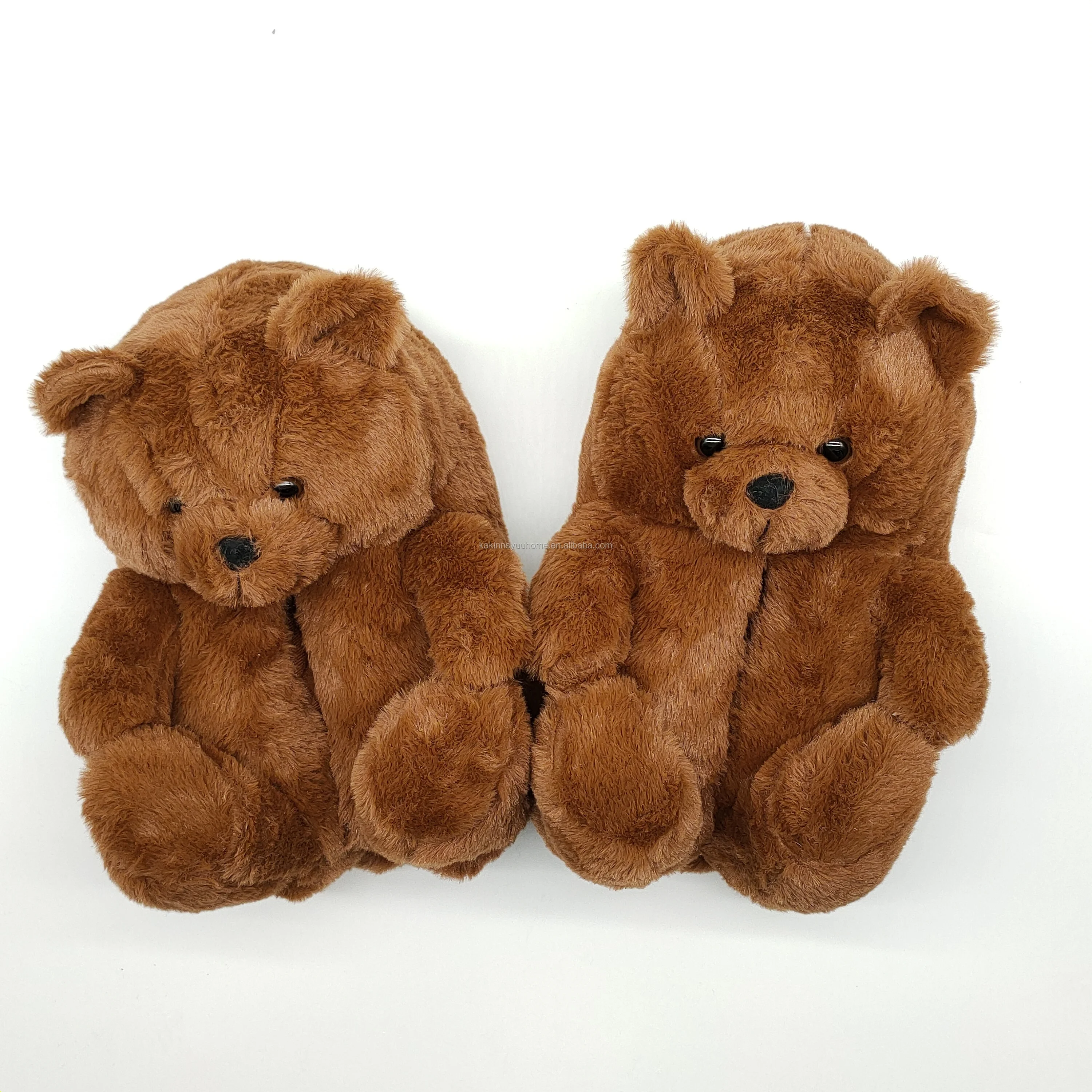

BM5125 wholesale teddy bear slippers kids Teddy bear slippers 2021 new arrivals purple fuzzy teddy bear slippers plush
