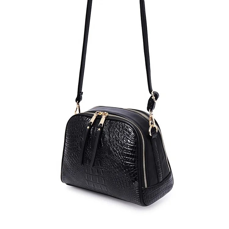 

New Design Quality Messenger Fashion Luxury Handbags For Women Genuine Leather WKB4064, Black