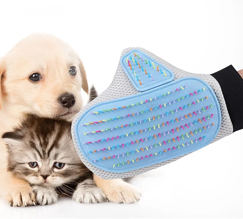 

Newest Pet Product Dog Cat Hair Remover Fur Brush Comb Bath Message Grooming Tools, Colorful