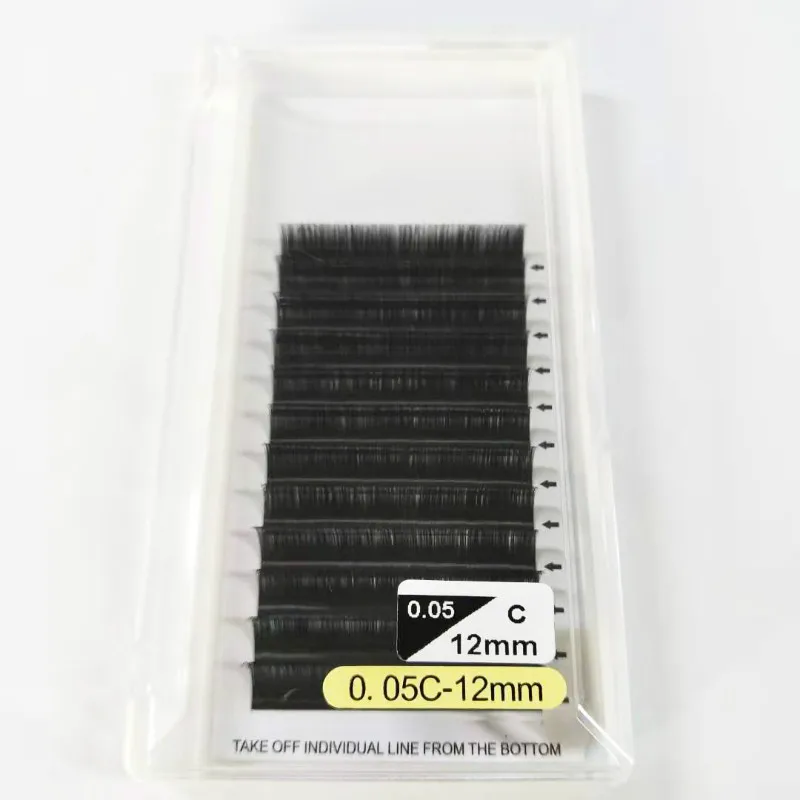 

J B C D L curl Synthetic classic Lash Extension private label individual eyelash, Natural black