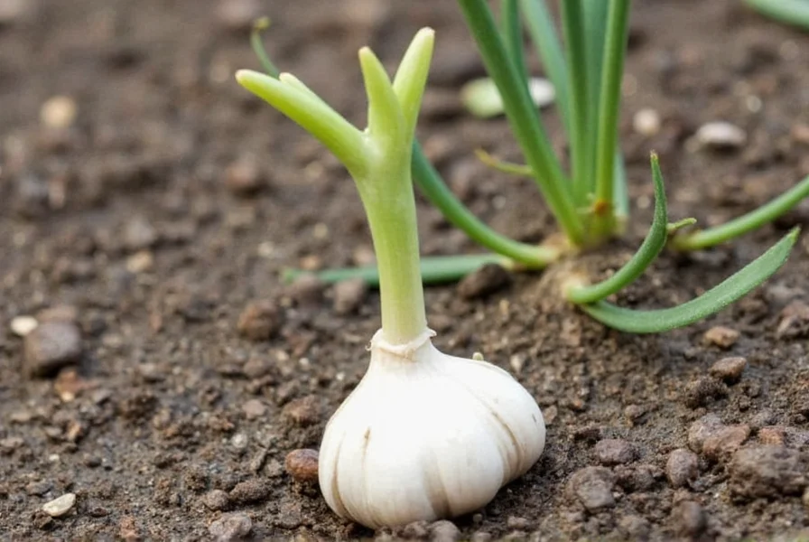 Selecting healthy garlic cloves for planting with proper spacing