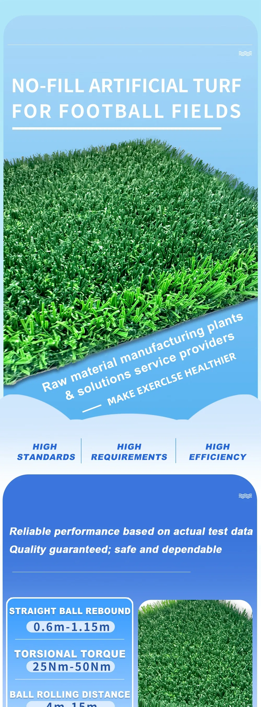 Non-fill artificial turf for football fields: system overview with straight ball rebound, torsional torque and ball rolling distance data