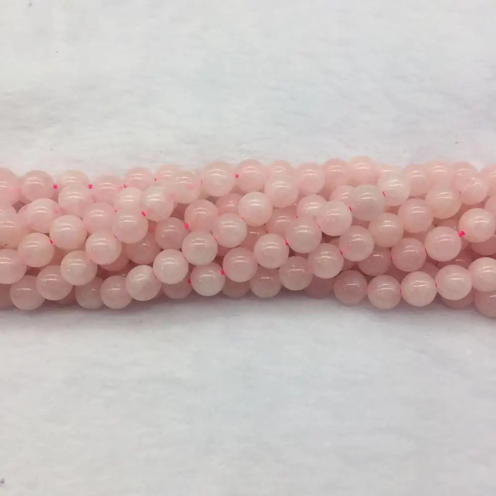 AB grade natural gemstone rose quartz polished round beads