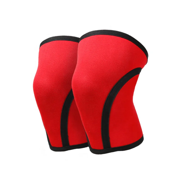 

Adjustable Ccompression Weightlifting Neoprene Weightlifting Heavy Duty Knee Pads Sleeve Support, Red,black