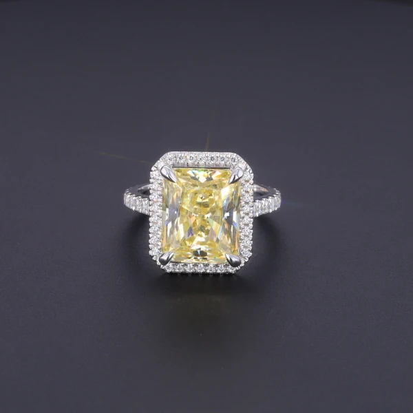 

starsgem jewelry canary color radiant cut cubic zirconia side moissanite or cz ring