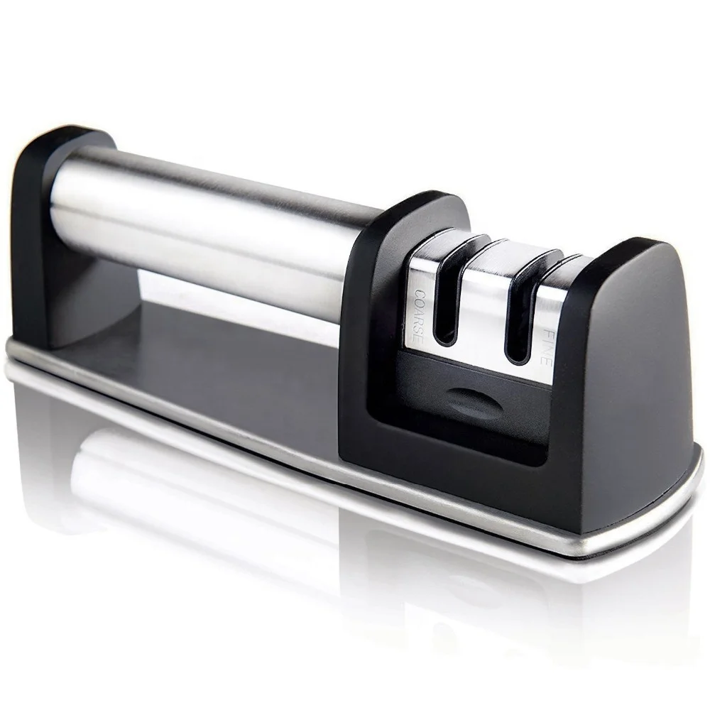 

Amazon black edge grip 2 stage best chef knife sharpener, Customized