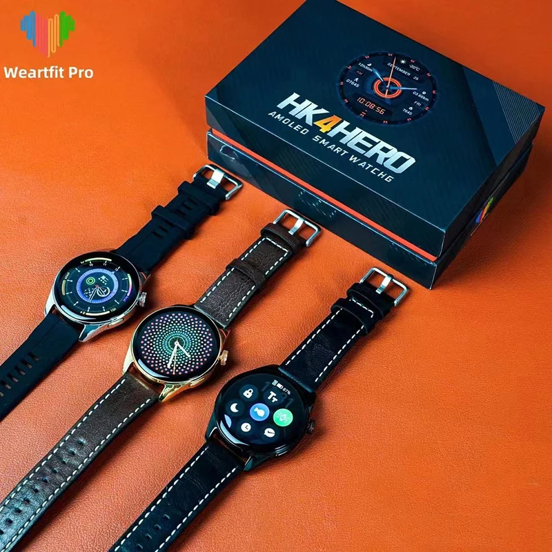 

2023 New HK4 Hero Smart Watch Men High Refresh Rate AMOLED Screen NFC Sport Compass Music HK4 HERO Smartwatch Android IOS