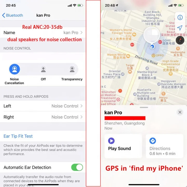 
2020 newest ANC active noise cancelling airoha 1562A tws anc earbuds true bluetooth headphones wireless earphone air pro 3 