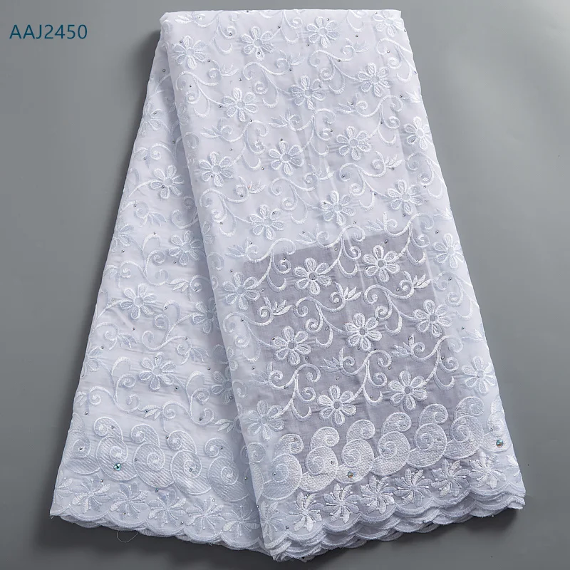 

Free Ship New Arrival African Lace Fabric Embroidery Swiss Cotton Lace In Switzerland For Casual Occasional Dress Material 2450