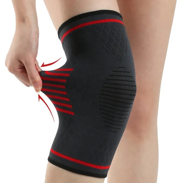 

High Quality 8 Colors Silicone Knee Support Sleeve Spandex Compression Knee Support Brace
