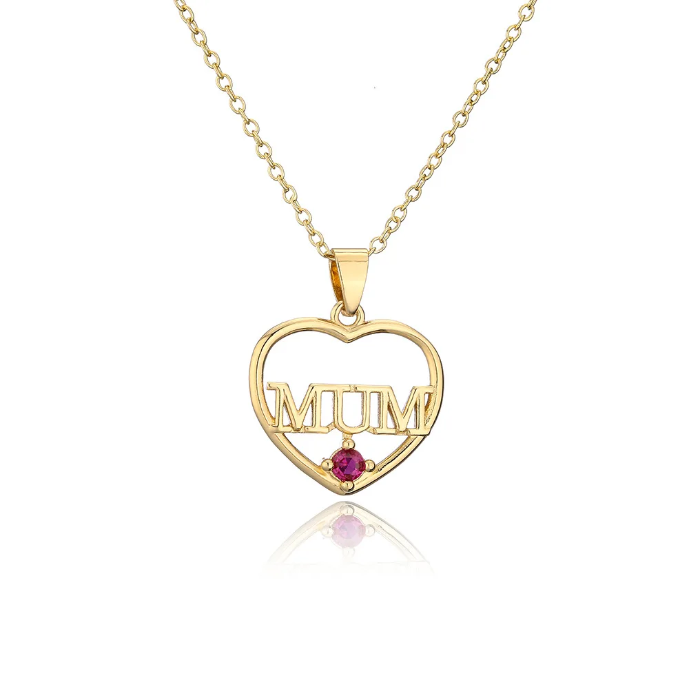 

Mothers day New 18K Gold Plated Personalize copper alloy Custom Choker Heart Necklace, Gold color