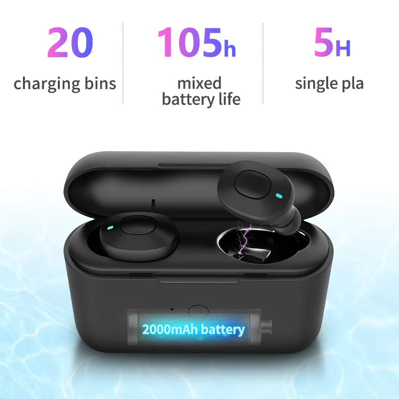 

Earphone With Power Bank 2000mAh Charging Case V3 Noise Cancelling In-ear Tws Wireless Earbuds Earphones