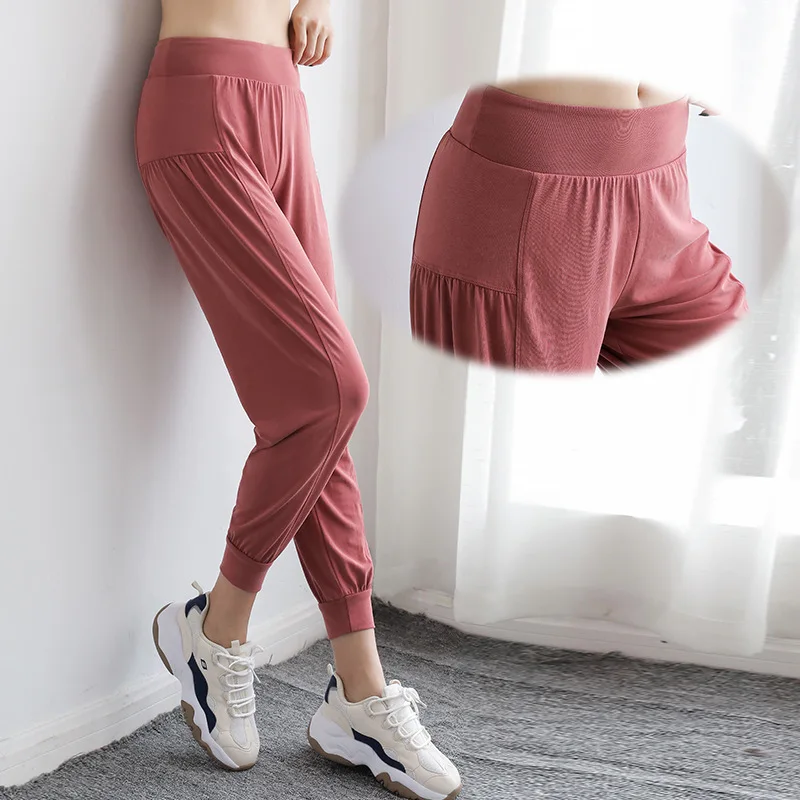 

Loose Bunch Of Foot Scrunch Butt Leggings Convergent Thin Section Fitness Yoga Pants Tall Waist Gym Leggings