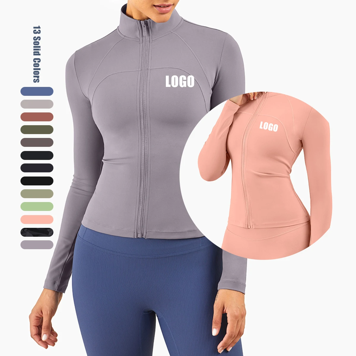 

Autumn Winter Women Jackets and Coats Yoga Zipper Jacket Fitness Clothing Top Sport Gym Sportswear Sweatshirt Workout Gym Wear