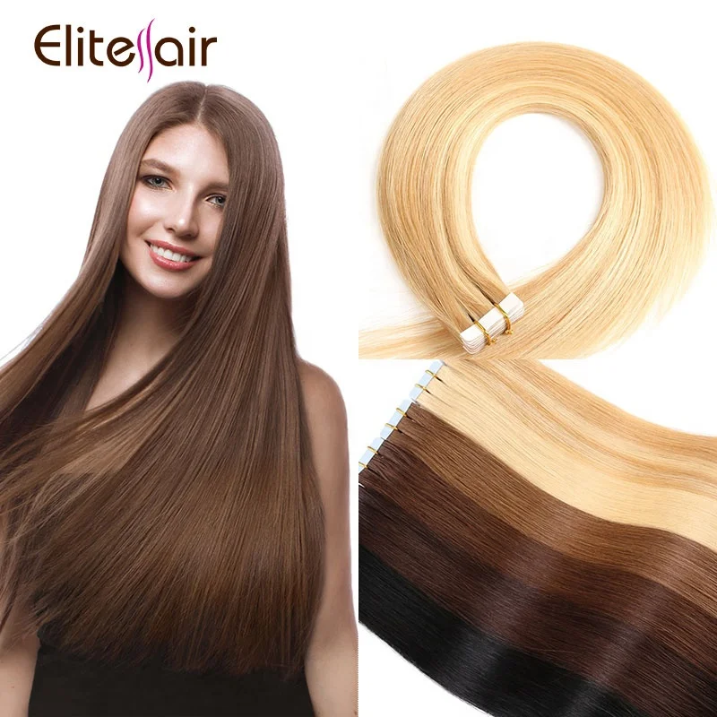 

Top Quality Cuticle aligned 100 human hair tape in hair extensions remy Wholesale Raw virgin tape hair extension