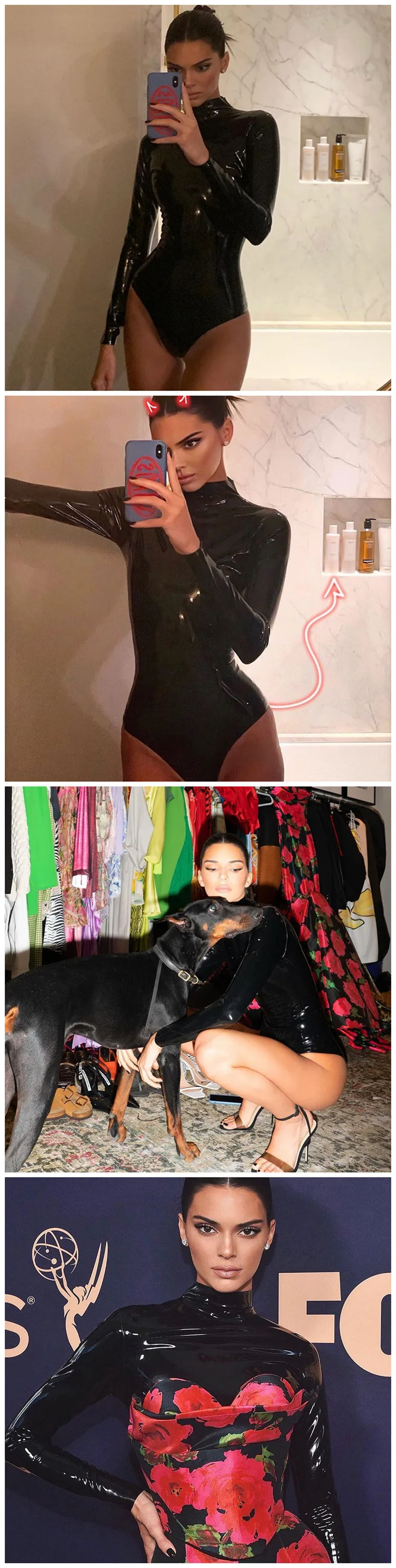  2020 Autumn Women PU Leather Leotard long sleeve Bodysuit Sexy Club Costumes Bodysuit Fashion swimsuit jumpsuit casual clothes