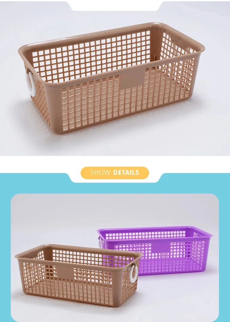 Custom Portable Multifunction Rectangular Plastics Food Storage Baskets