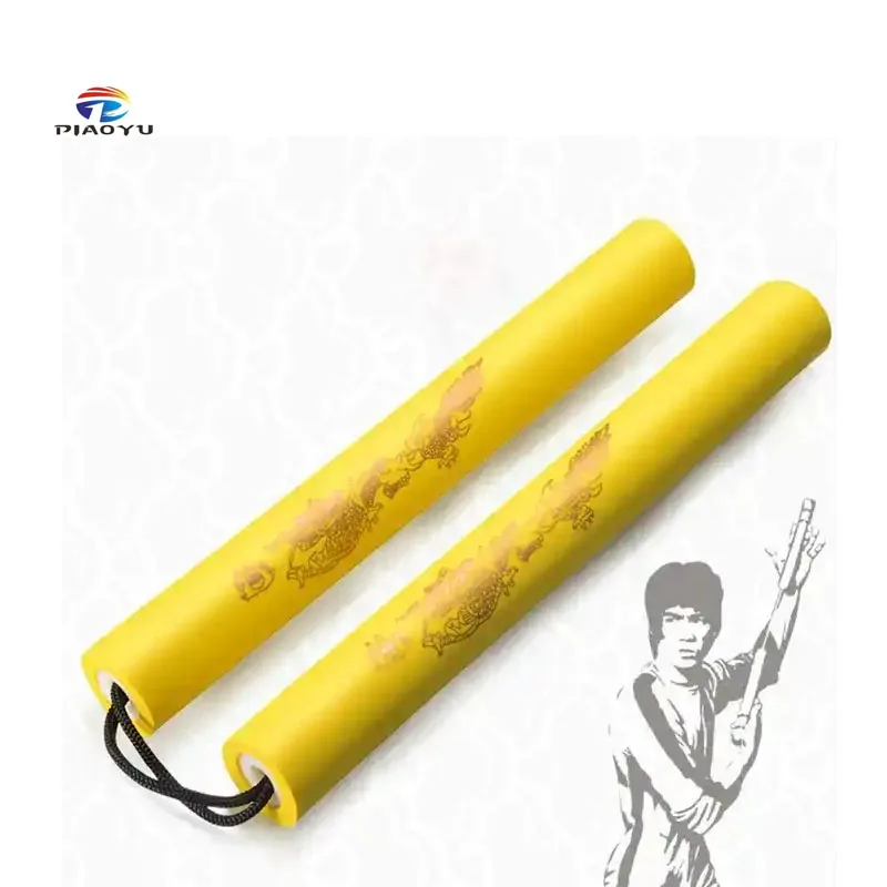 

pioayu eight strands of black rope cotton style yellow sponge children's training foam double cut self-defense team sports