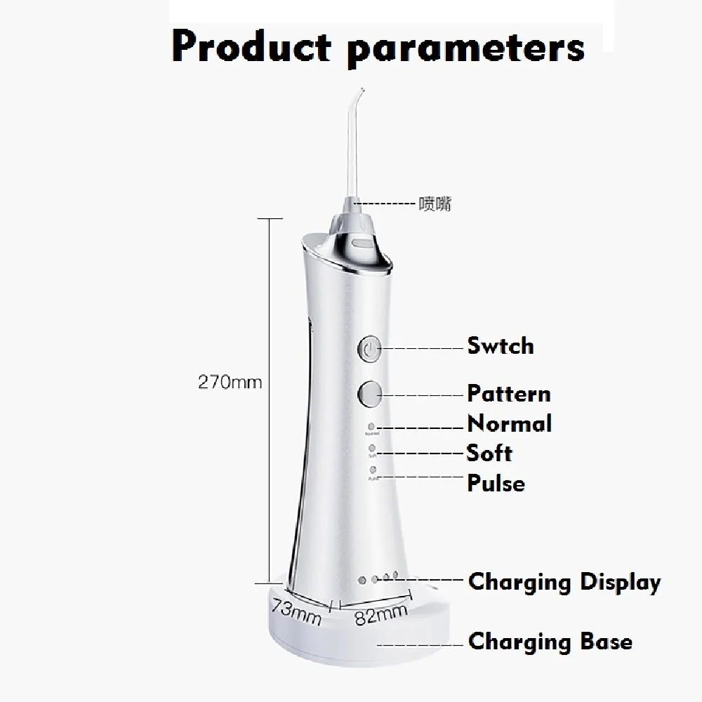 
High quality home use rechargeable portable water pik dental flosser 
