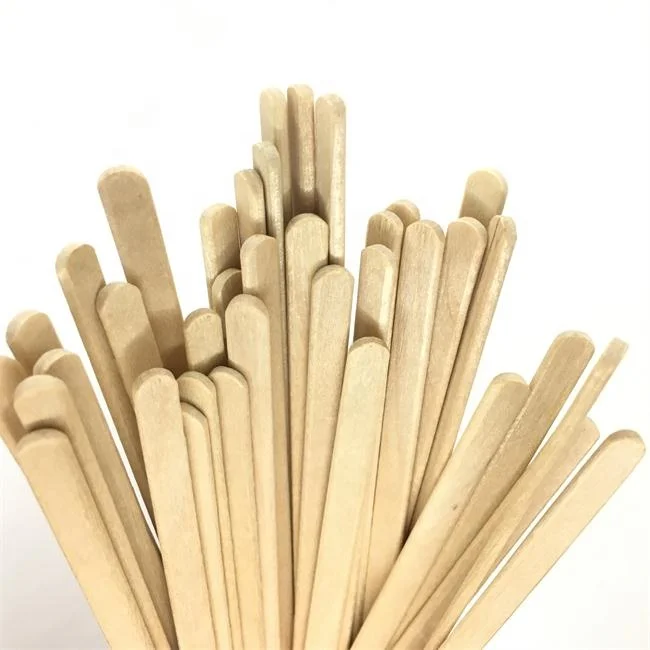 

high quality sugar coffee stirrers disposable wooden coffee stirrers, Natural