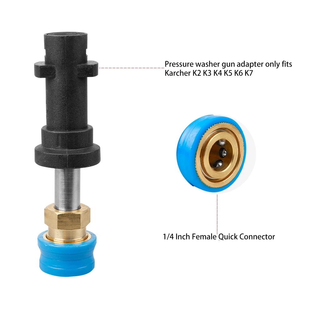1/4"F Pressure Washer Jet Gun Lance Quick Connect Compact Adapter For Karcher K 