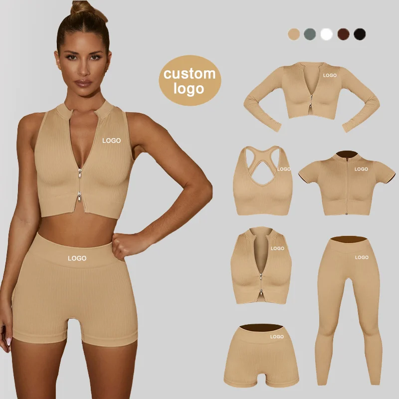 

Hot Selling Elastic Yoga Custom Gym Clothing Breathable Sexy Pants Sport Leggings High Waist Sport Bra Yoga Set, As picture