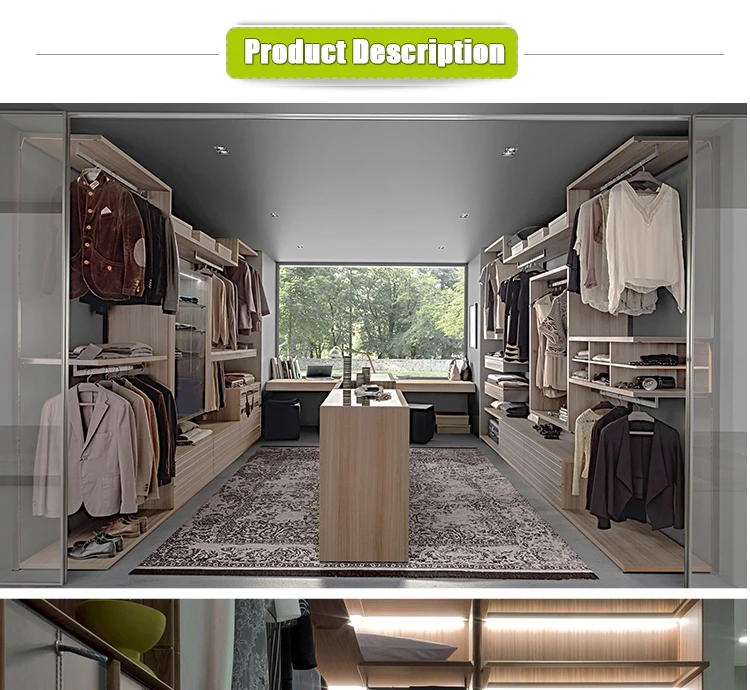 Custom modern wardrobe luxury design walk-in wardrobe