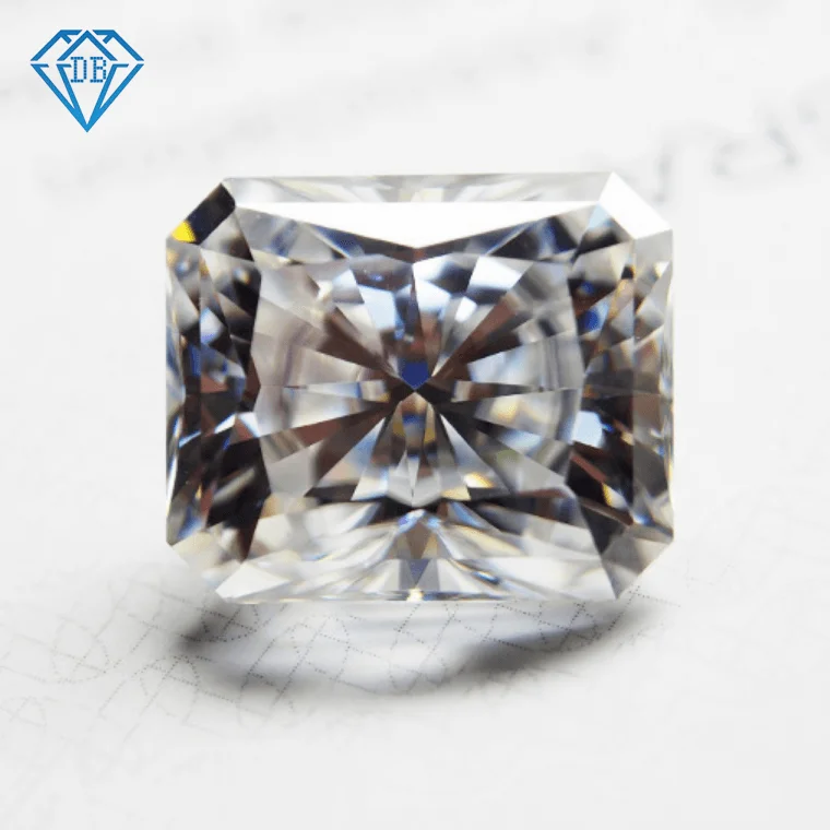 

Double jewelry D color radiant cut Moissanite diamond with GRA certificate