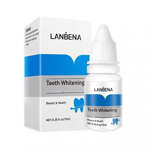 

10ml LANBENA Teeth Whitening Oral Hygiene Cleaning Remove Plaque Stain Tooth Brighten Liquid With 10pcs Cotton Swabs