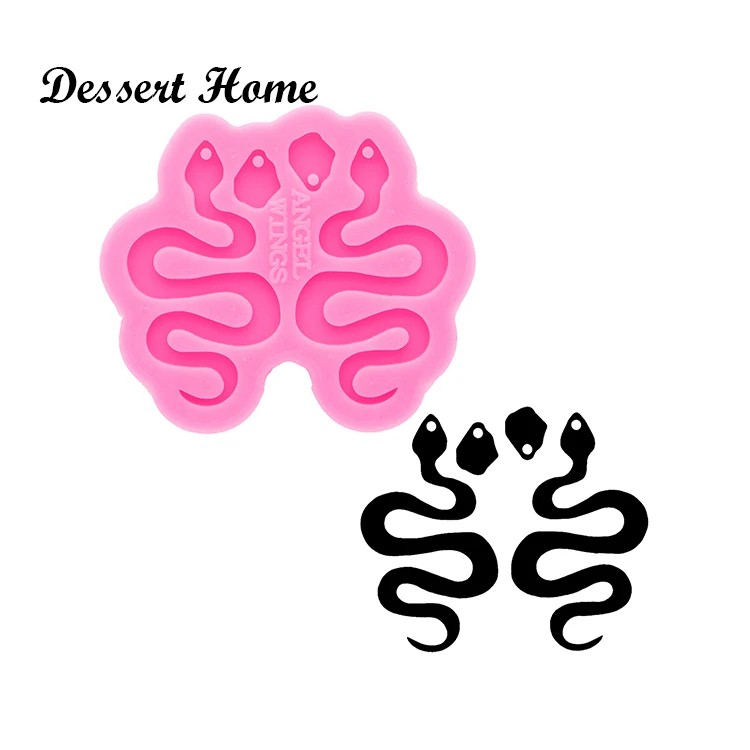 

DY0717 S/M/L Shiny Silicone Snake Earring Mold Jewelry Epoxy Mould Resin Crafting Tools, Pink
