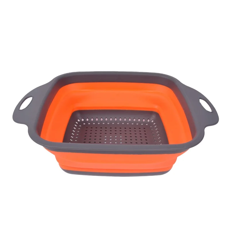 

Collapsible Plastic Strainer Kitchen Collapsible Colander Basket For Vegetable Fruit, Red